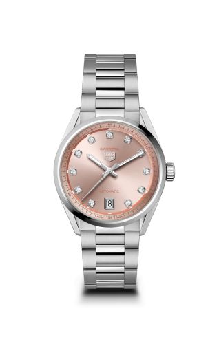 TAG Heuer Carrera Date 36 Stainless Steel / Rose - Diamond